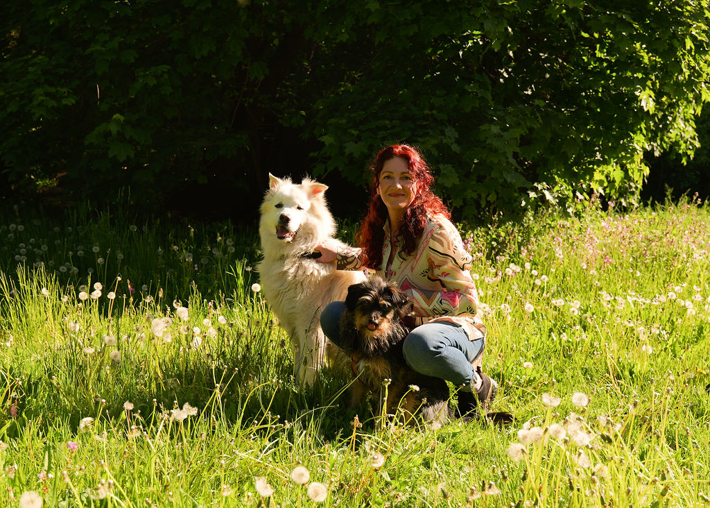 Verena mit ihren Hunden