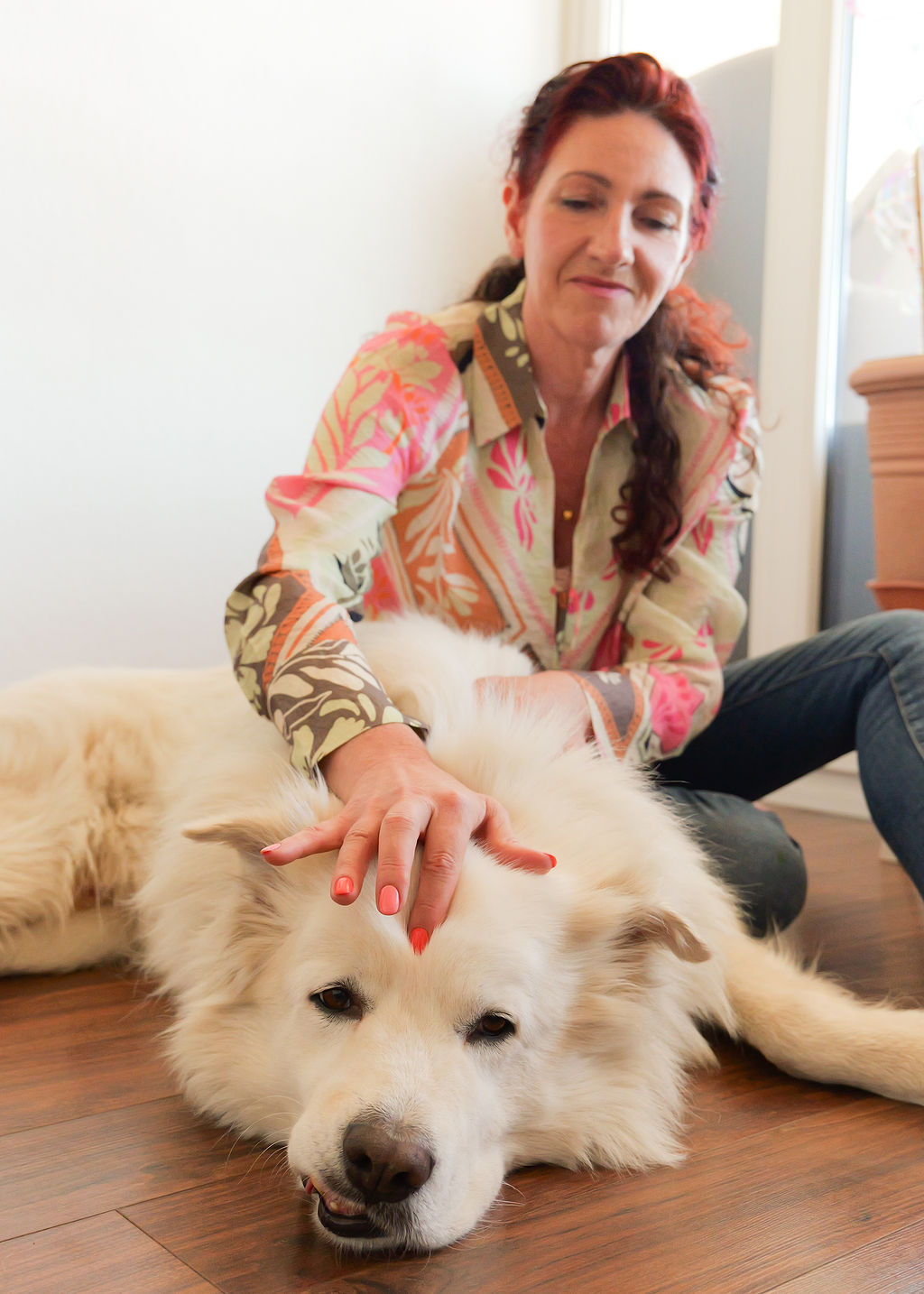 Verena in Verbindung mit ihren Hunden